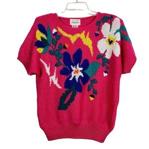 Vintage Jaclyn Smith 80’s Short Sleeve Sweater L